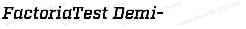 FactoriaTest Demi字体转换